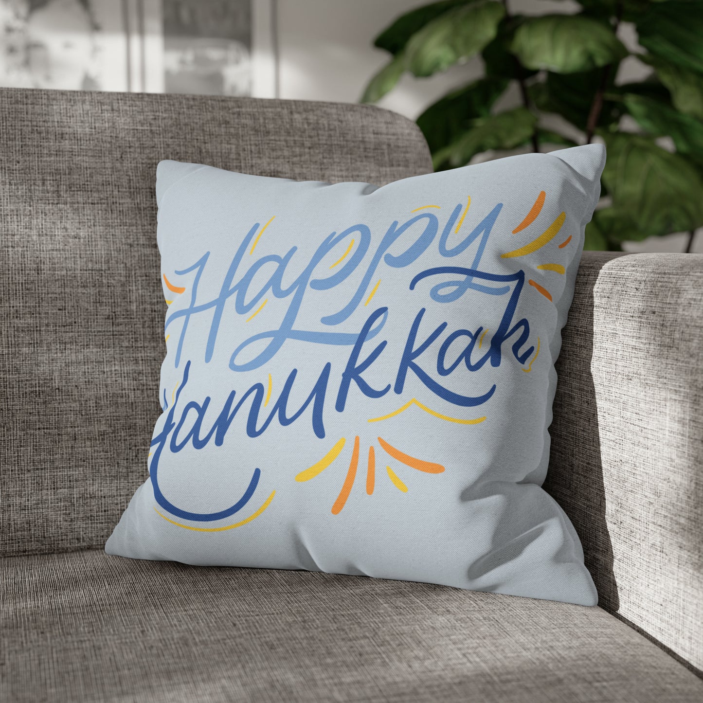 "Happy Hanukkah" Pillow Cover