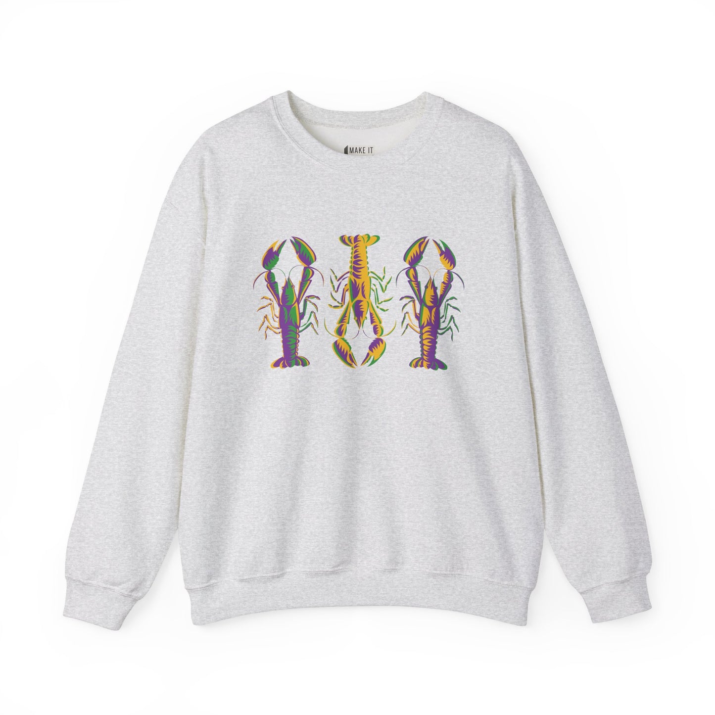 Crawfish Mardi Gras Unisex Crewneck Sweatshirt