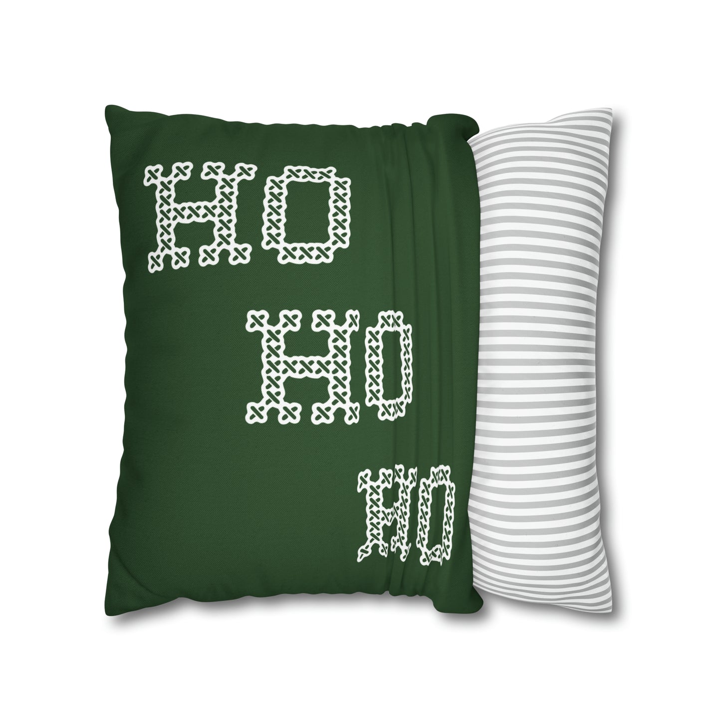 Ho Ho Ho Christmas Pillow Case, Green