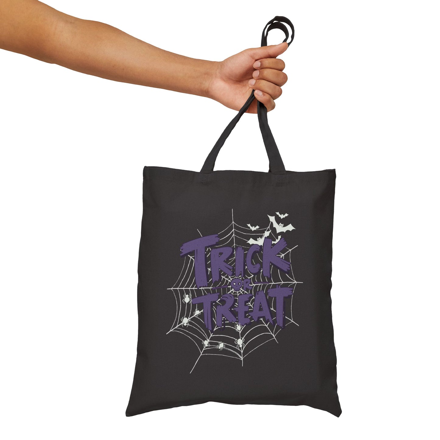 "Trick-or-Treat" Halloween Canvas Tote Bag