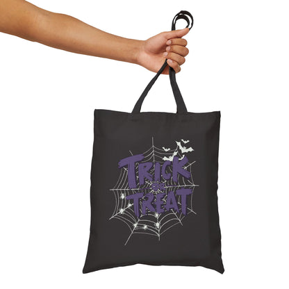 "Trick-or-Treat" Halloween Canvas Tote Bag