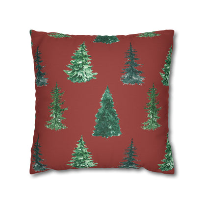 Xmas Firs Christmas Pillow Cover