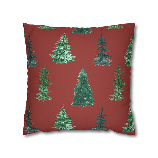 Xmas Firs Christmas Pillow Cover