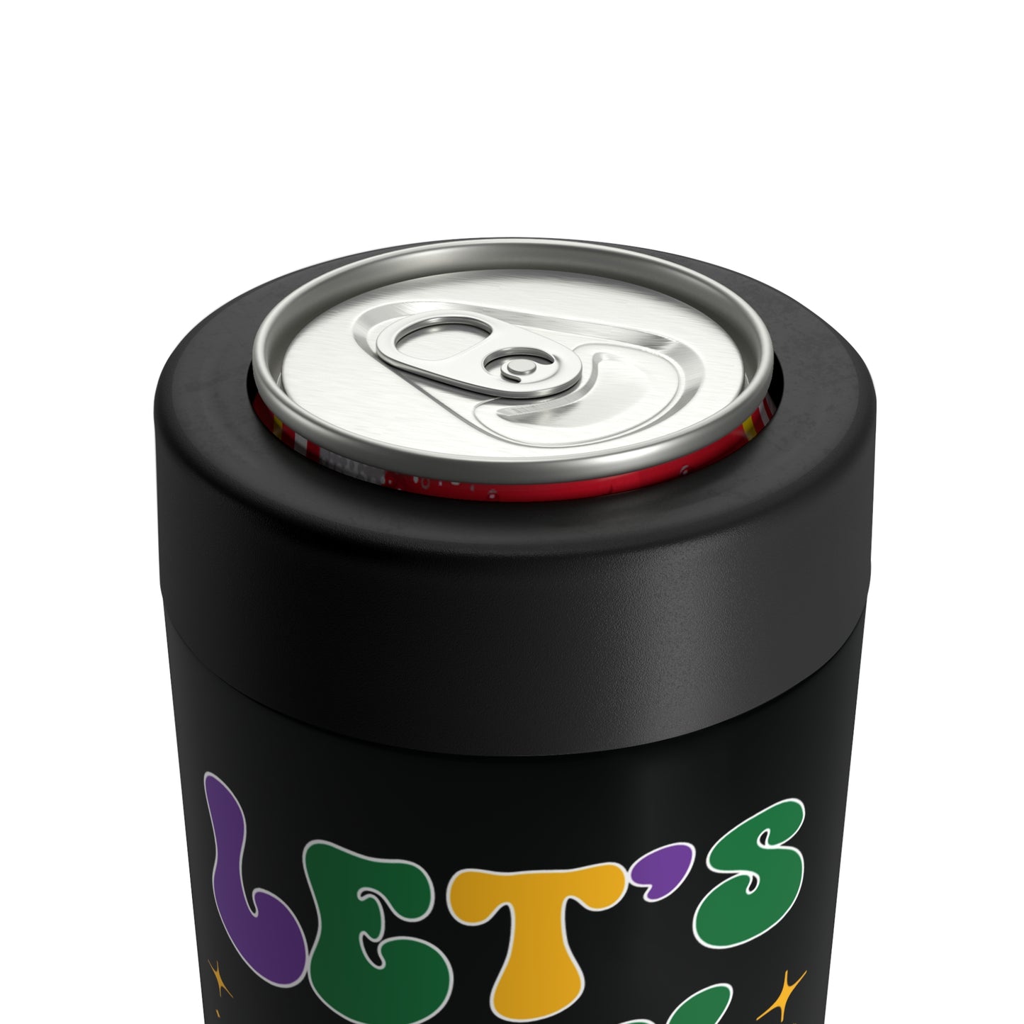 "Let's Day Drink" Mardi Gras Can Cooler