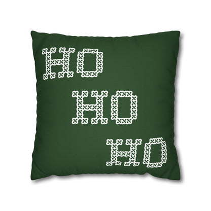 Ho Ho Ho Christmas Pillow Case, Green