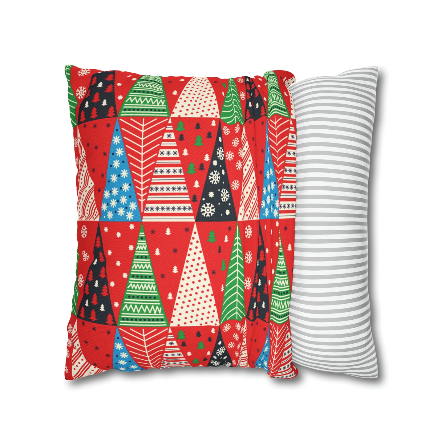 Geometric Christmas Trees Christmas Pillow Cover