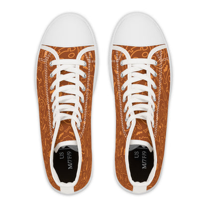 Orange You Glad It's Halloween - Women's High Top Halloween Sneakers