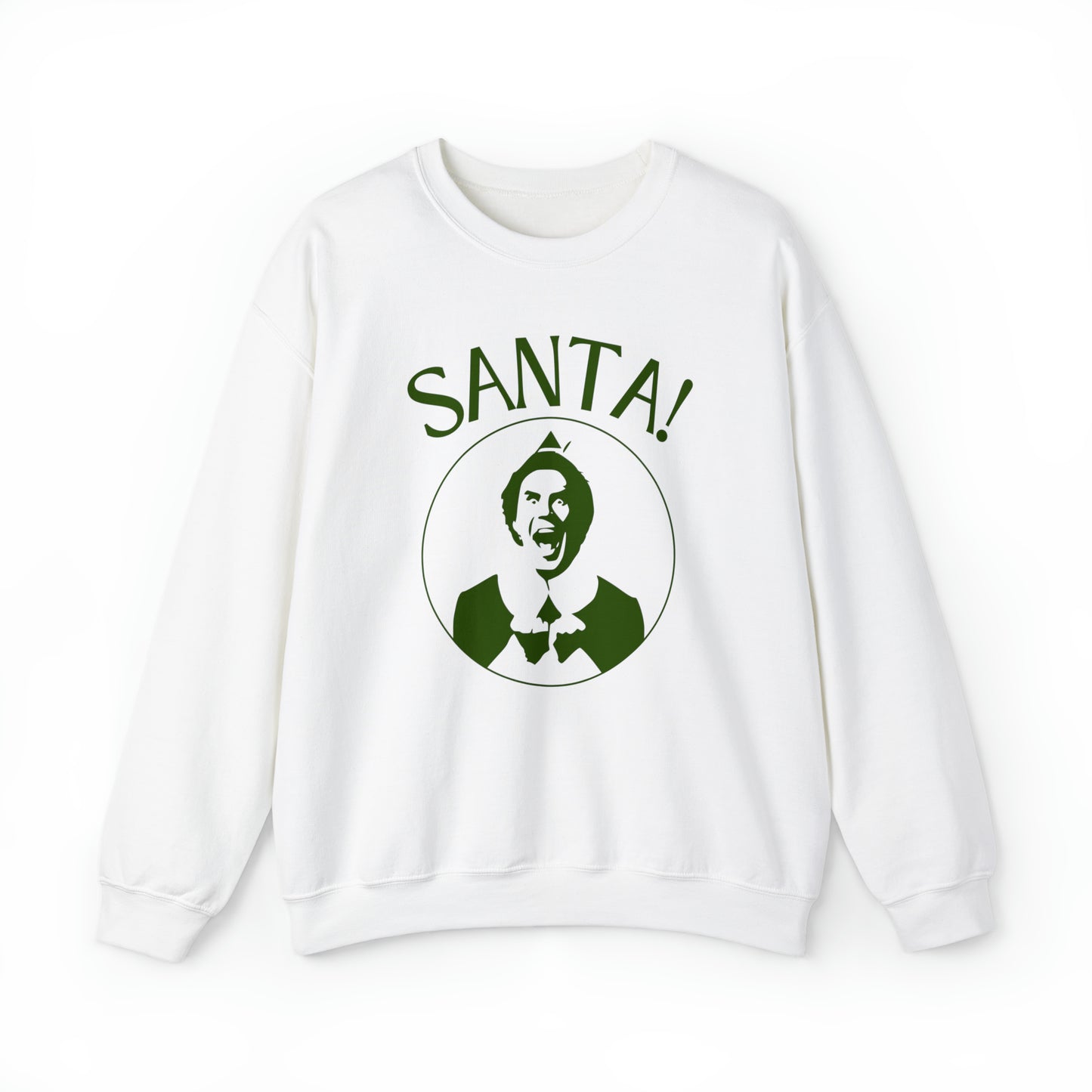 "SANTA!" Elf Christmas Crewneck Sweatshirt