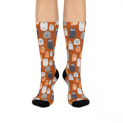 Peek-a-Boo Owls - Premium Unisex Crew Socks