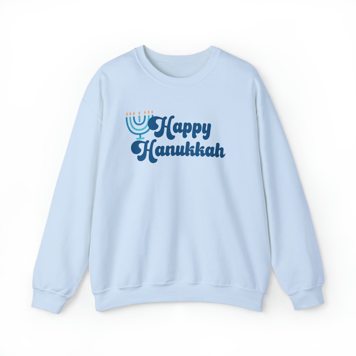 Retro "Happy Hanukkah" Crewneck Sweatshirt