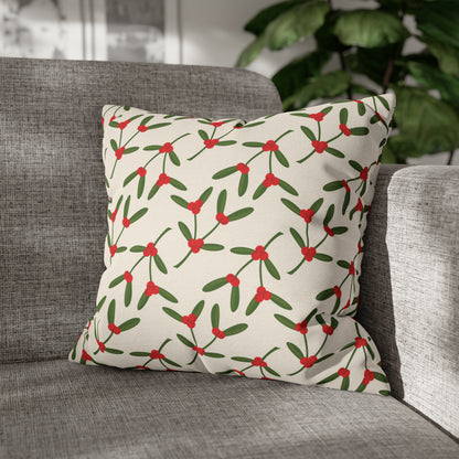 Holly Berries Christmas Pillow Cover