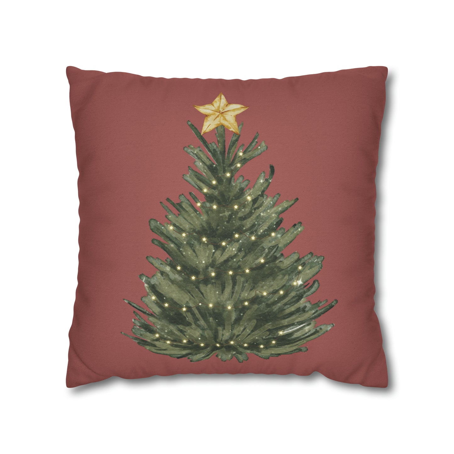 Fraser Fir Christmas Pillow Cover, Rhubarb