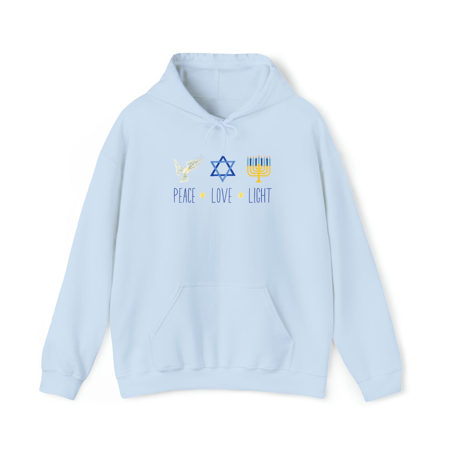 "Peace Love Light" Hanukkah Hoodie