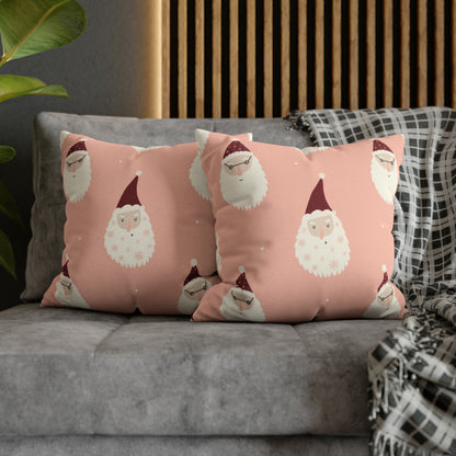 Pink Santa Christmas Pillow Cover