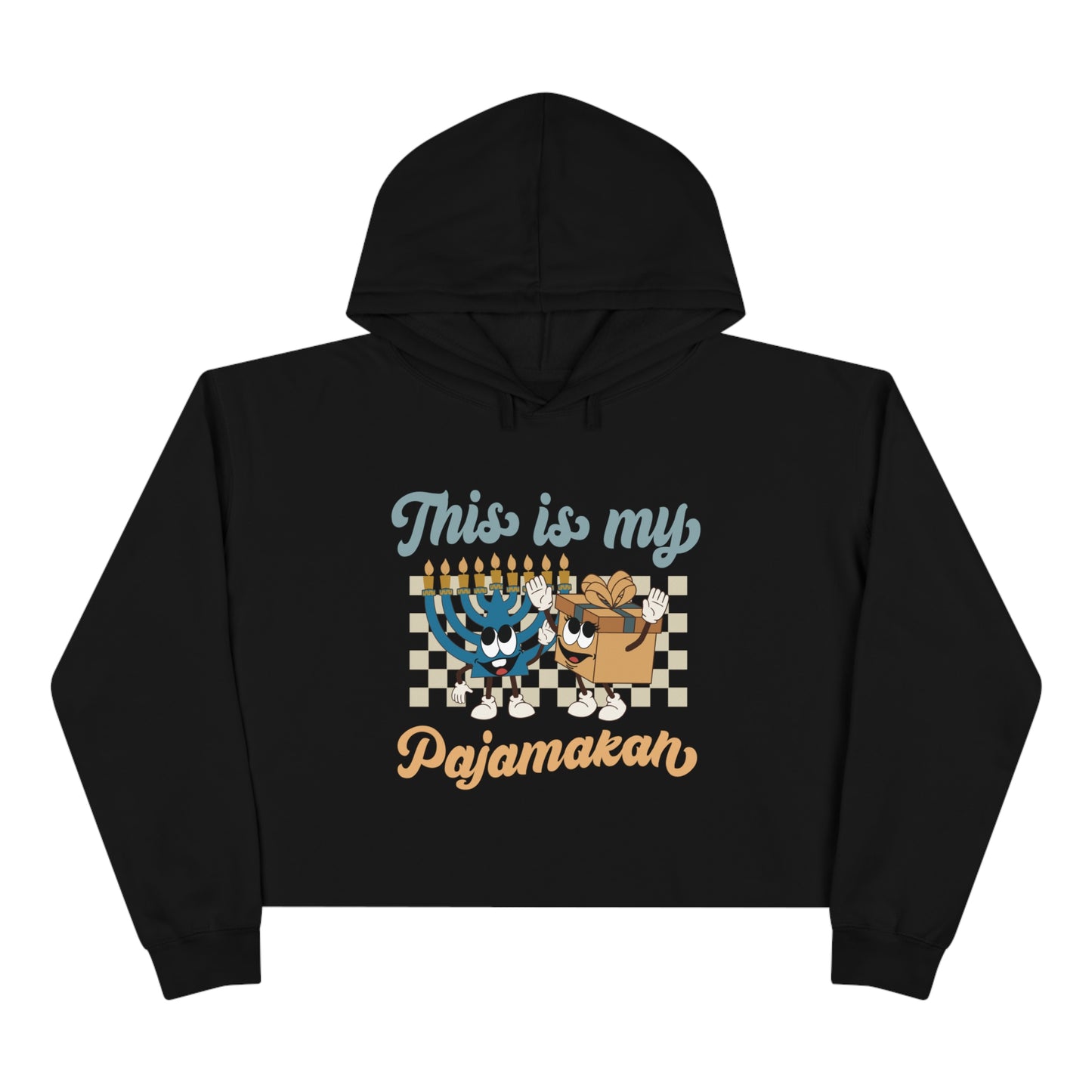 "This is My Pajamakah" Cropped Hanukkah Hoodie