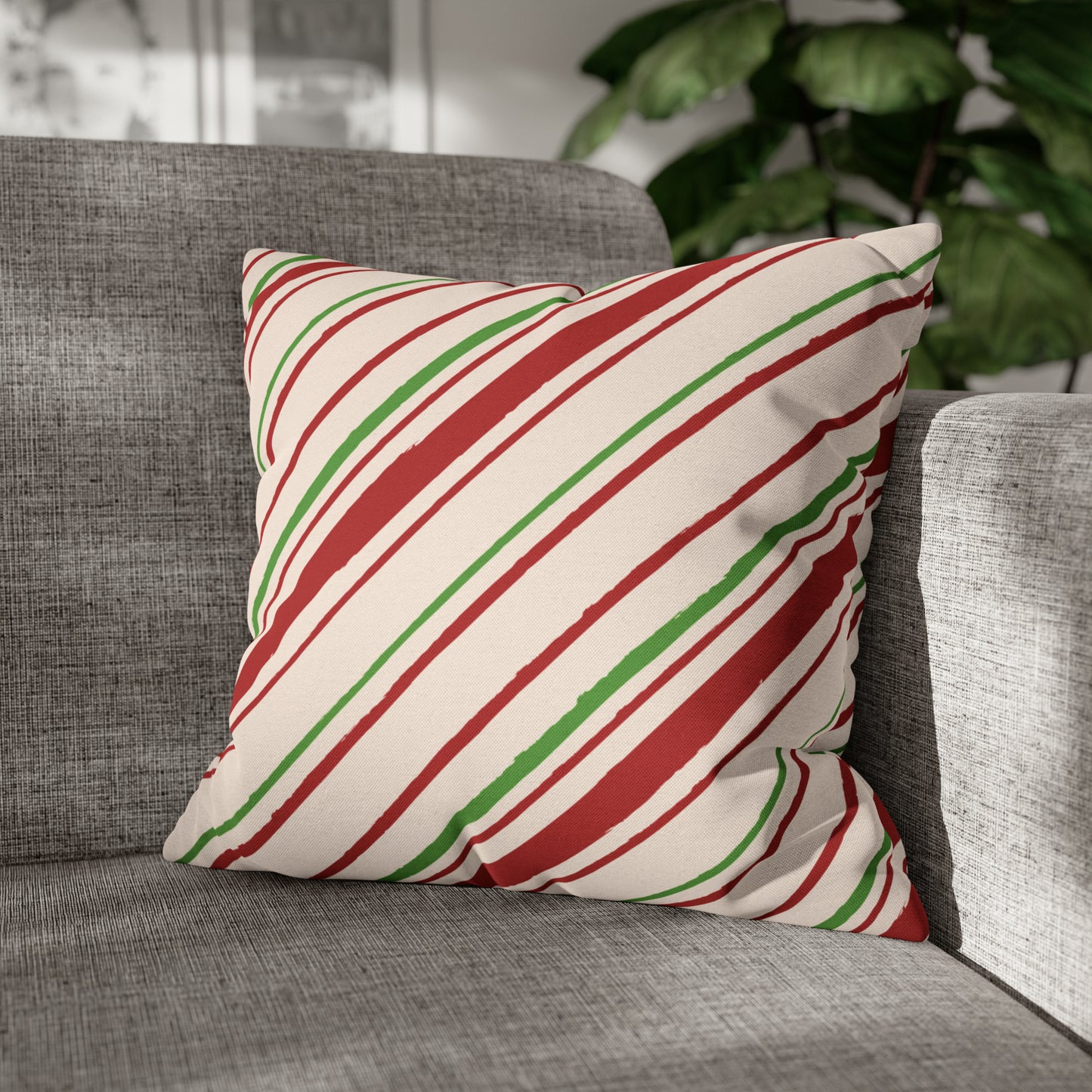 Jolly Stripes Christmas Pillow Cover