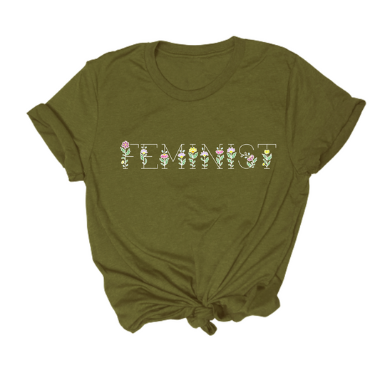 Feminist Floral Tshirt