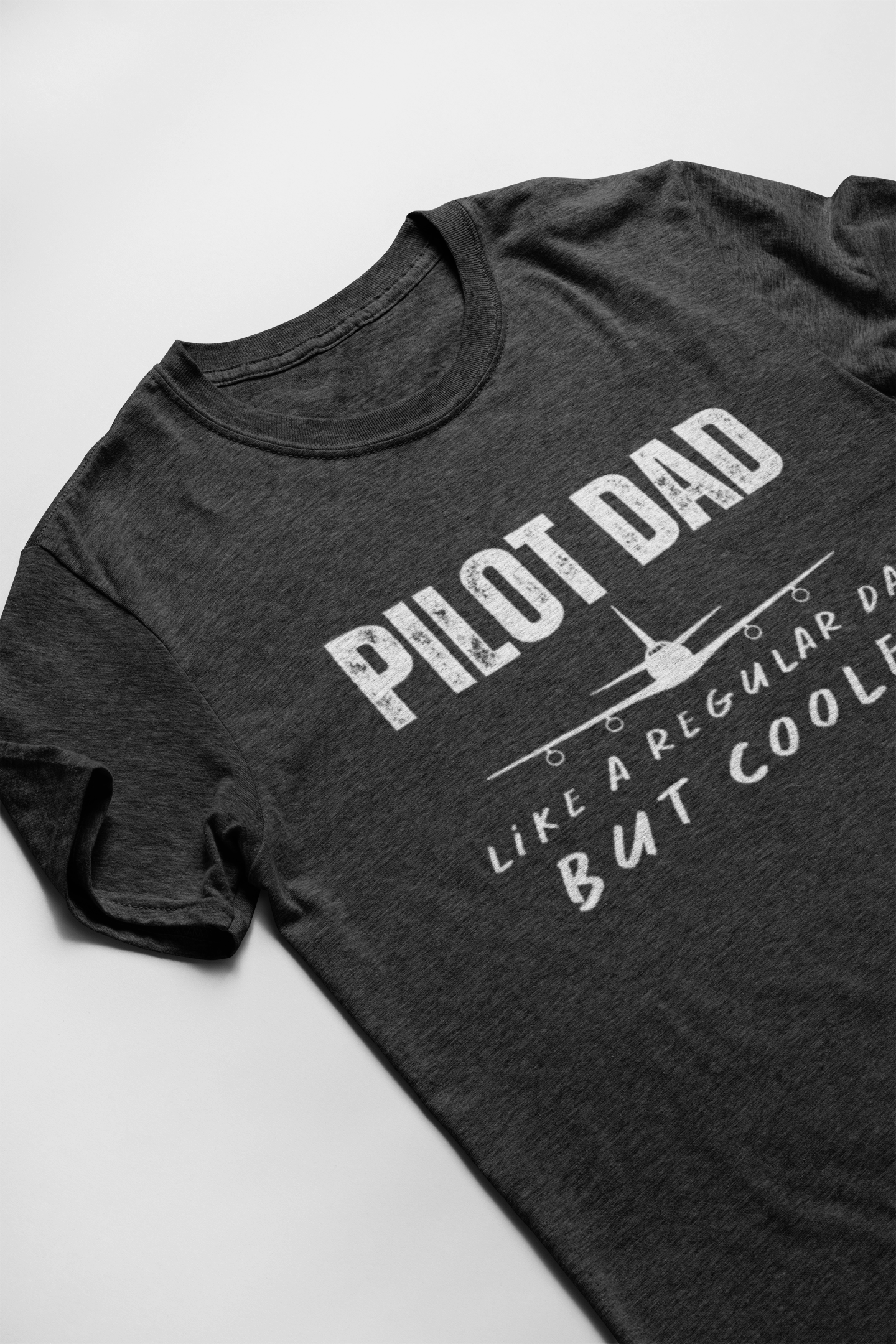 aviation themed tshirt that says pilot dad like a regular dad but cooler