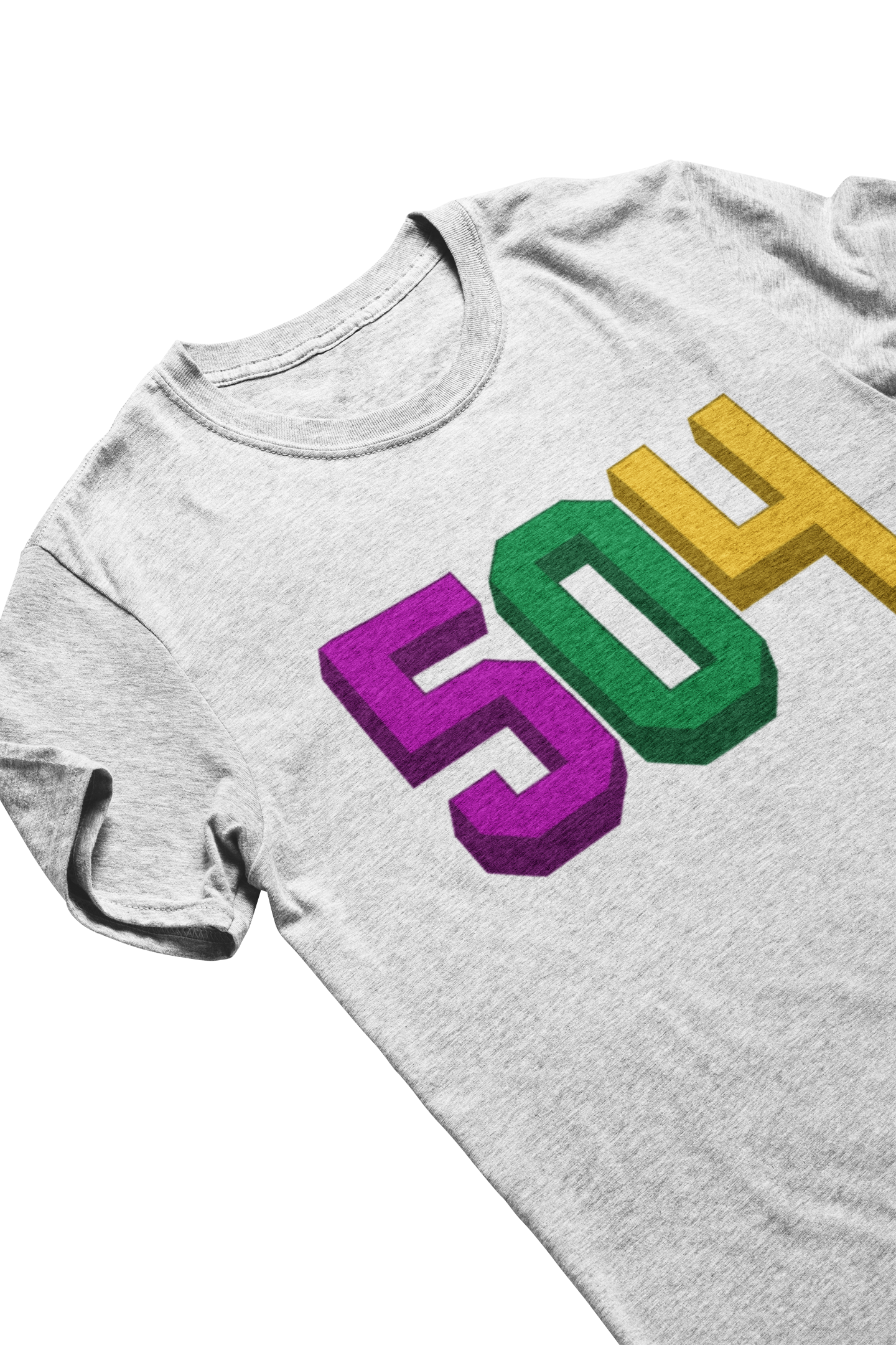 "504" New Orleans Area Code Mardi Gras Tee