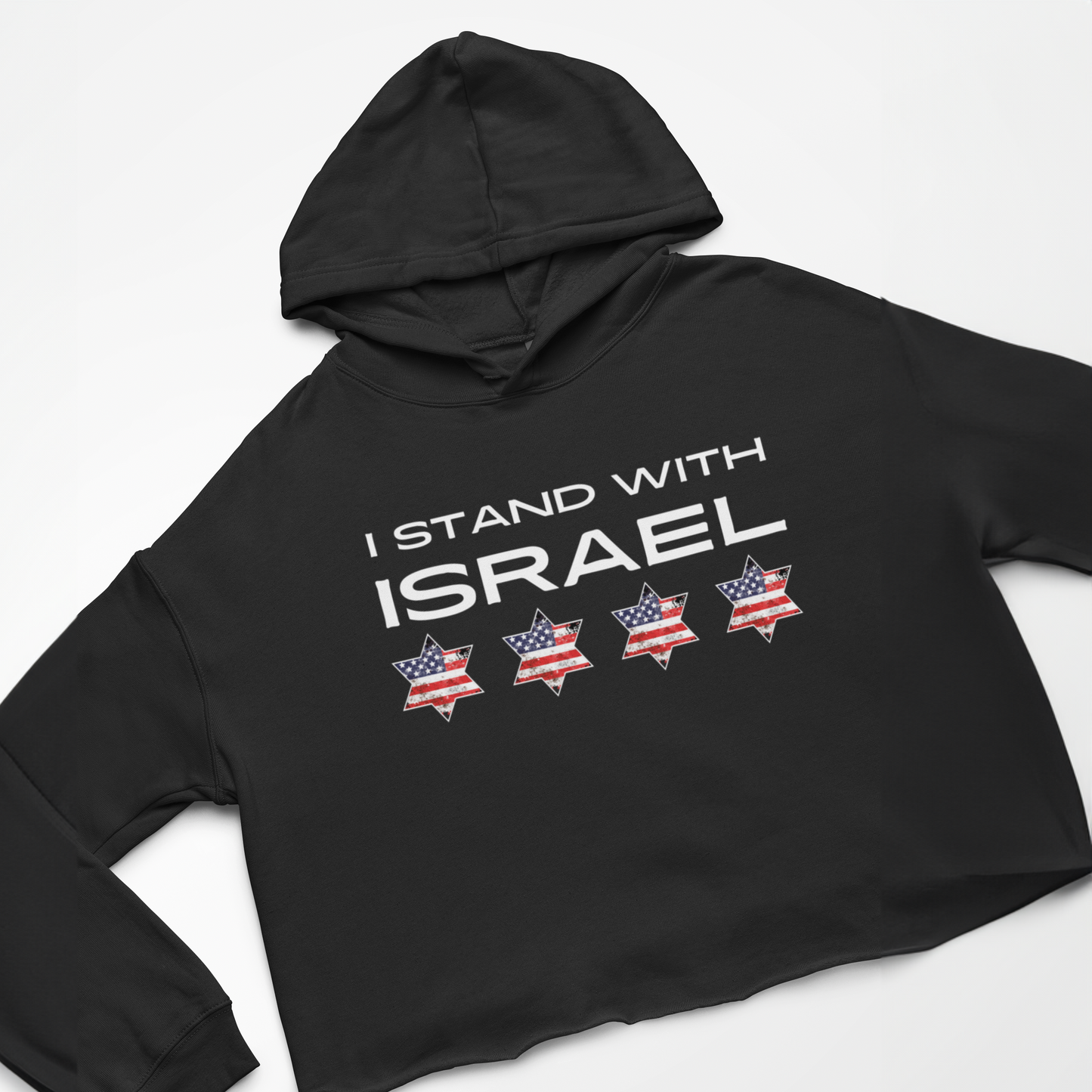 I Stand With Israel Cropped Hoodie