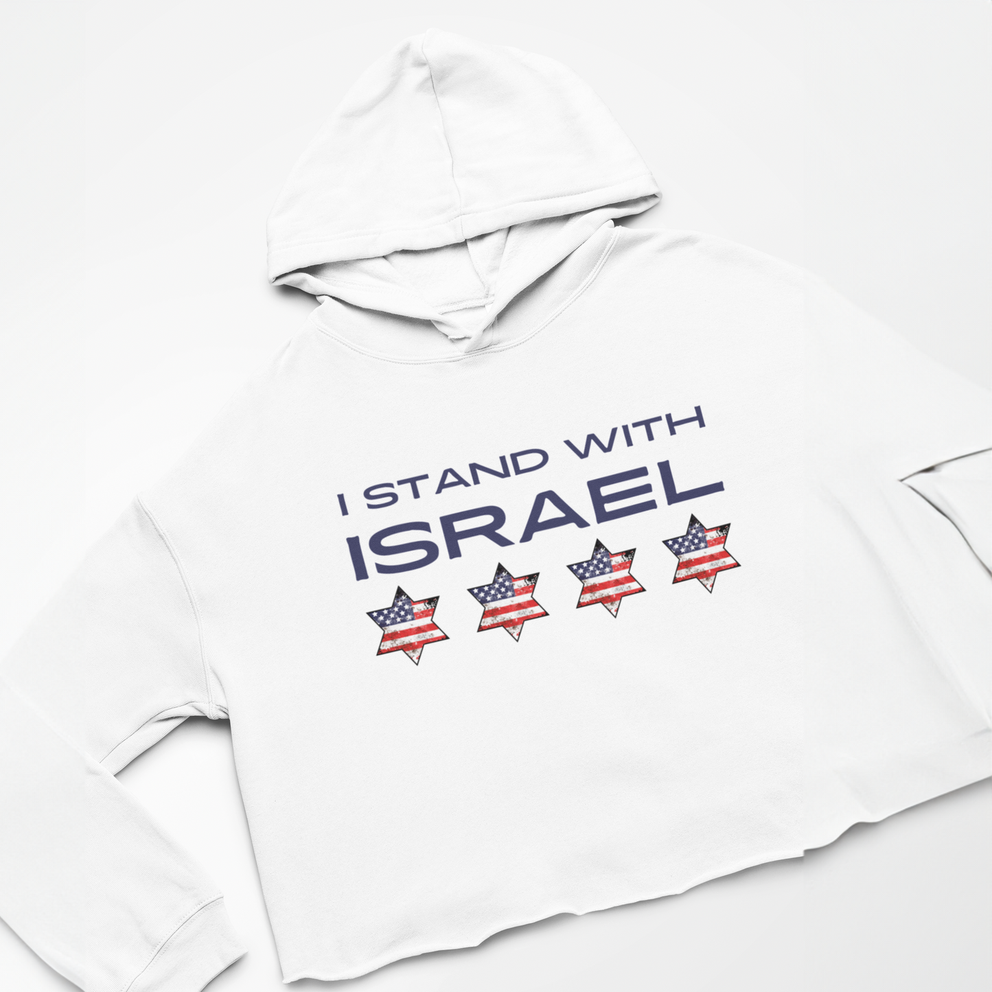 I Stand With Israel Cropped Hoodie