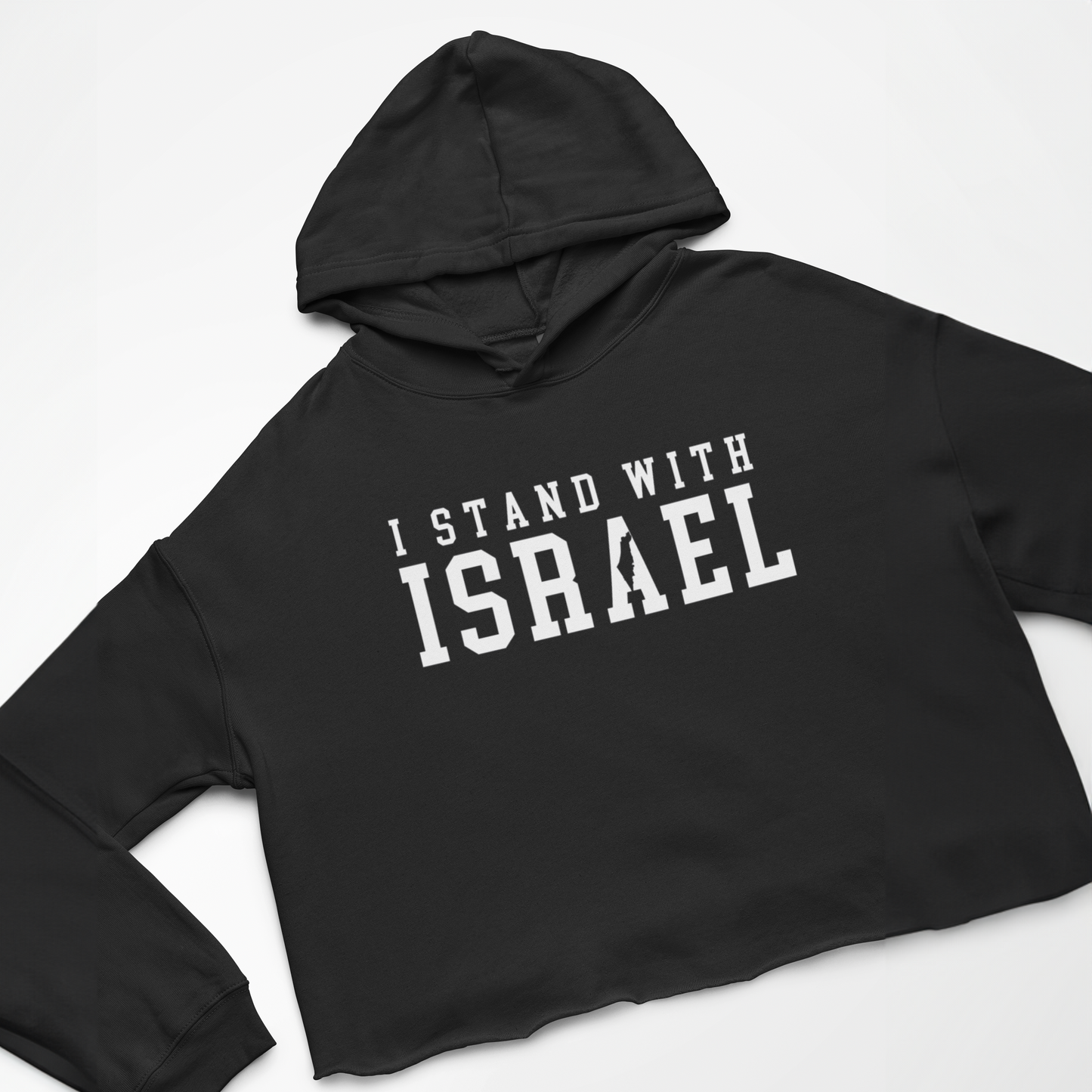 I Stand With Israel Cropped Hoodie