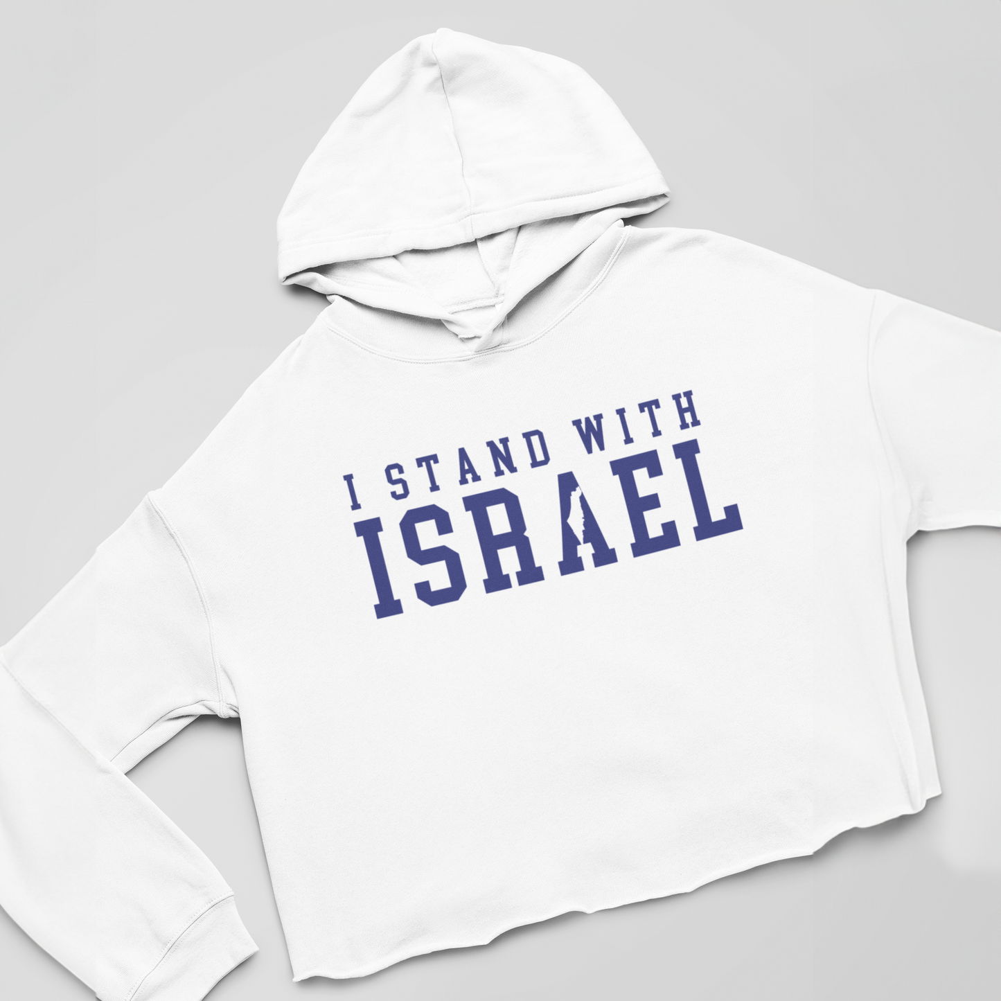 I Stand With Israel Cropped Hoodie