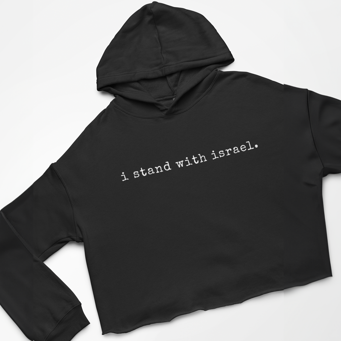 I Stand With Israel Cropped Hoodie