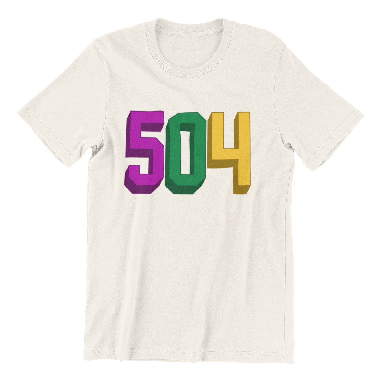 "504" New Orleans Area Code Mardi Gras Tee